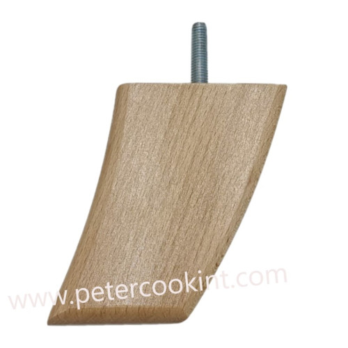Angled Natural Gloss Wooden Foot
