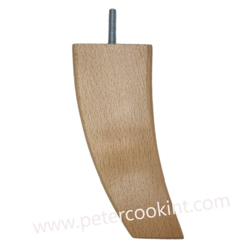 Natural Gloss Angled Back Furniture Leg