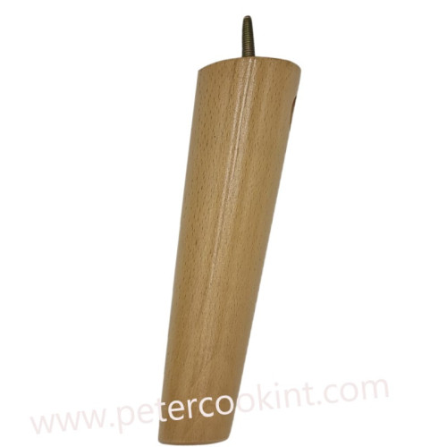 Teak Gloss Angled Wooden Back Leg