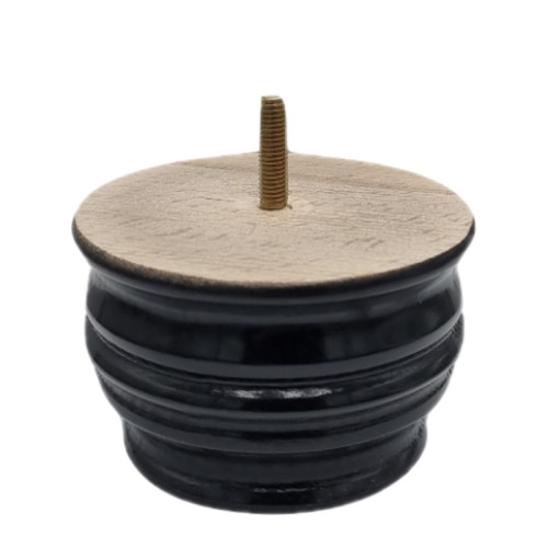 Black Gloss Turned Wooden Leg